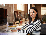   Young Woman, Office & Workplace, Workplace, Graphic Designer