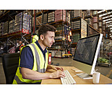   Man, Logistics, Warehouse, Inventory, Warehouse Clerk
