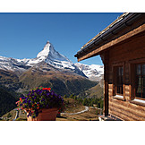   Berghütte, Berglandschaft, Matterhorn