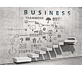   Business, Teamwork, Success Stairs