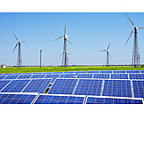   Wind Power, Alternative Energy, Renewable Energies, Solar Plant