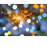   New Year's Eve, Sparkler, Sparks