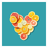   Herz, Vitamin c, Zitrusfrucht