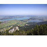   Luftaufnahme, Bayern, Alpsee, Weissensee