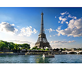   Seine, Paris, Eiffelturm