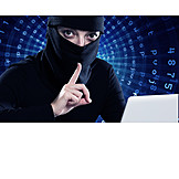   Crime, Thief, Data security, Criminals, Computer crime, Data theft