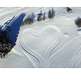   Winter, Aerial View, Heart