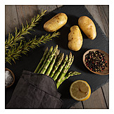   Spices & Ingredients, Green Asparagus, Potatoes