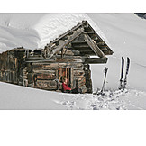   Winter, Cabin, Winter holidays, Skier, Rest