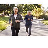   Active Seniors, Fit, Running, Older Couple