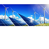   Windenergie, Alternative Energie, Solaranlage