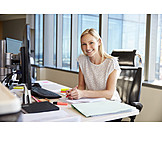   Woman, Desk, Workplace, Documentation