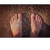   Beach, Barefoot, Feet