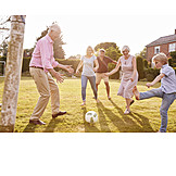   Soccer, Fun, Playing, Together, Family Life