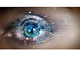   Eye, Data, Digital, Iris, Pupil