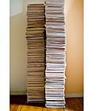   Recycled Paper, File Pile, Paper Stack