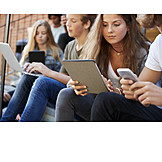   Mobile Kommunikation, Schule, Schüler, Online