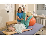   Exercise, Physiotherapy, Back Discomfort, Pezziball