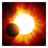   Sonne, Sonnenlicht, Planet, Sonnenfinsternis, Eclipse