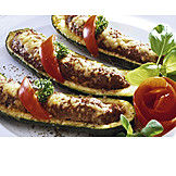  Baked Meal, Stuffed Zucchini, Meat Dish