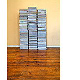   Recycled Paper, Documents, File Pile