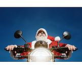   Weihnachtsmann, Motorradfahrer