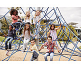   Children Group, Playground, Jungle Gym