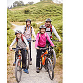   Bicycle, Family Outing, Group Picture