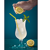   Drink, Cocktail, Limonade, Ausdrücken, Auspressen, Zitronenlimonade