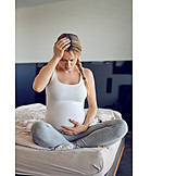   Pregnant, Migraine, Abdominal Pain