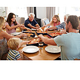   Familie, Gemeinsam, Generationen, Mittagessen