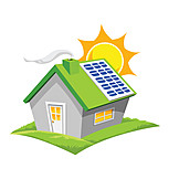   House, Solar Electricity, Green Living