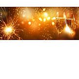   New Year's Eve, Champagne, Firework Display