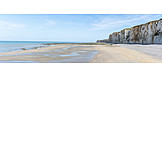   Strand, Normandie, Felsenküste