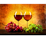   Wine, Wine Glass, Grapes