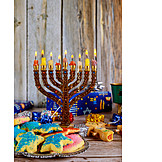   Gifts, Candles, Judaism, Menorah