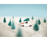   Winterlandschaft, Weihnachtsbaum, Miniaturwelt