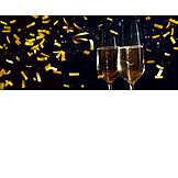  New Year's Eve, Champagne, Confetti