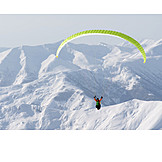   Paragliding, Gleitschirmflieger, Gleitschirmfliegen, Kaukasus
