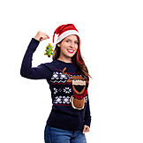   Sweater, Christmas Decorations, Xmas, Santa Hat