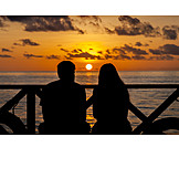   Couple, Sunset, Sea, Vacation