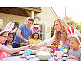   Party, Home, Easter Celebration, Friends, Dining Table