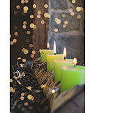   Weihnachten, Kerzenlicht, Adventskerze
