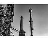   Industry, Smoke Stack, Factory Building