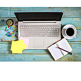   Büro, Laptop, Schreibtisch