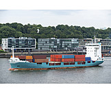   Schifffahrt, Frachtschiff, Containerschiff