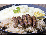   Sausage, Sauerkraut, Nuremberger