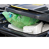   Recycling, Waste, Dustbin, Styrofoam