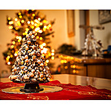   Nüsse, Schokolade, Weihnachtsdekoration, Weihnachtsbaum