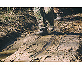   Army Soldier, Mud, Shoe